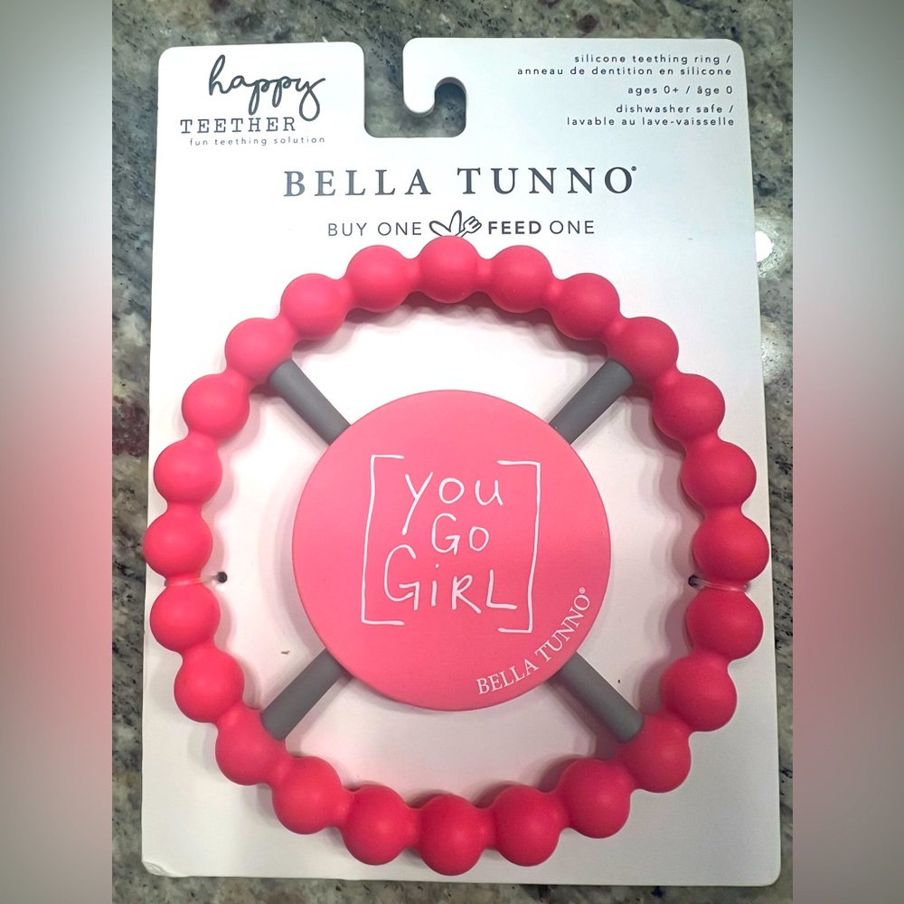 Bella Tunno “You Go Girl” Teether Soft & Easy Grip Teething Ring Perfect